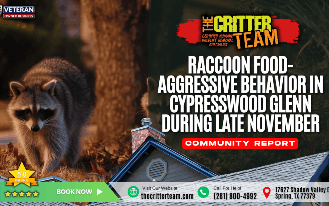 Raccoon Food-Aggressive Behavior in Cypresswood Glenn During Late November